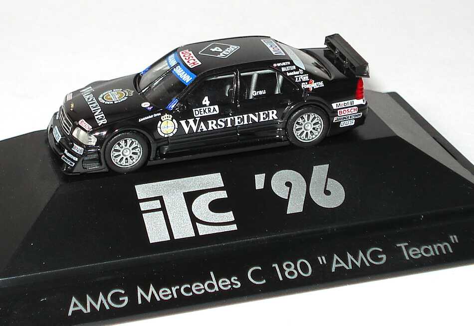 Foto 1:87 Mercedes-Benz C 180 (W202) ITC 1996 AMG, Warsteiner Nr.4, Alexander Grau herpa 036924