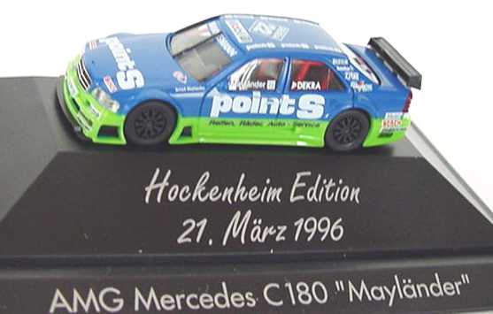 Foto 1:87 Mercedes-Benz C 180 ITC 1996 Persson, Point S Nr.22, Mayländer (Hockenheim Edition) herpa 036726