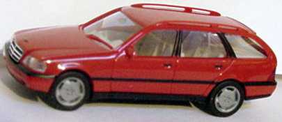 Foto 1:87 Mercedes-Benz C 180 Touring (S202) rot (IA weißgrau) herpa 022095