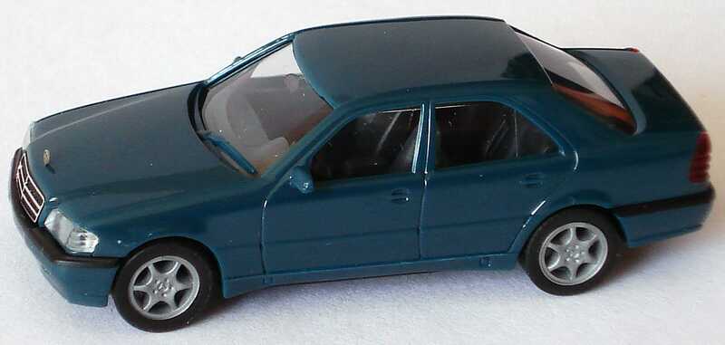 Foto 1:87 Mercedes-Benz C 220 Facelift (W202) dunkelpetrol herpa 022422