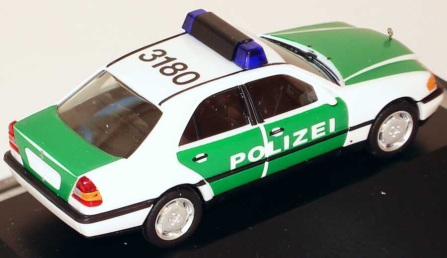 Foto 1:87 Mercedes-Benz C 220 (W202) Polizei Stuttgart, 3180, RTL Notruf (Göde-Edition) herpa 335-008-5