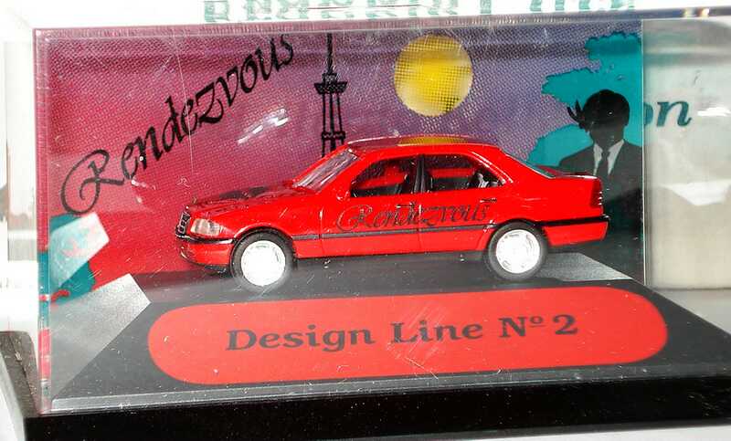 Foto 1:87 Mercedes-Benz C 220 (W202) rot Rendezvous (Frankie Cars Design Line Edition2, mit Armbanduhr) Fremddruck herpa