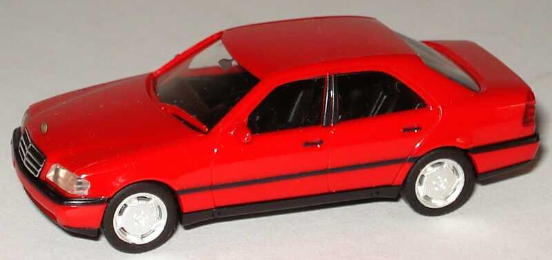 Foto 1:87 Mercedes-Benz C 220 (W202) rot, silberne Felgen herpa 021401