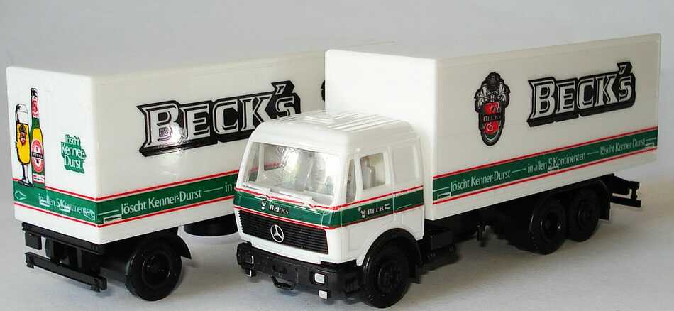 Foto 1:87 Mercedes-Benz GetränkeKoHgz 3/2 Beck´s - löscht Kenner-Durst - in allen 5 Kontinenten Albedo