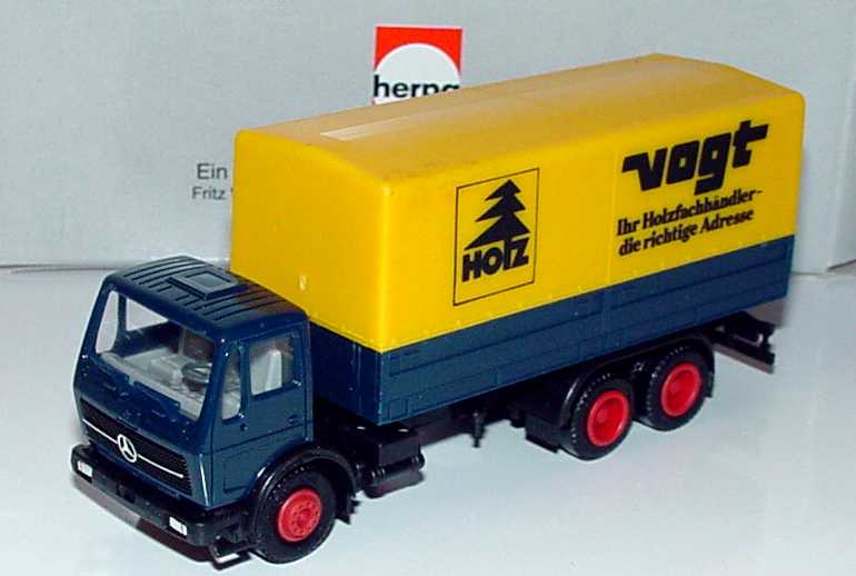 Foto 1:87 Mercedes-Benz (K) 3a PP-LKW Vogt - Ihr Holzhändler herpa