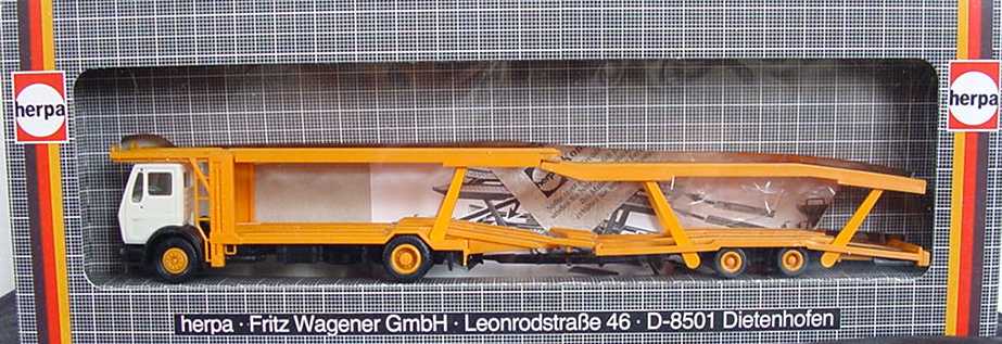 Foto 1:87 Mercedes-Benz (K) AutotransportHgz 2/2 Hohmeier TS herpa 806150