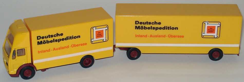 Foto 1:87 Mercedes-Benz (K) Topsleeper MöbeltransportHgz 2/2 Deutsche Möbelspedition DMS herpa