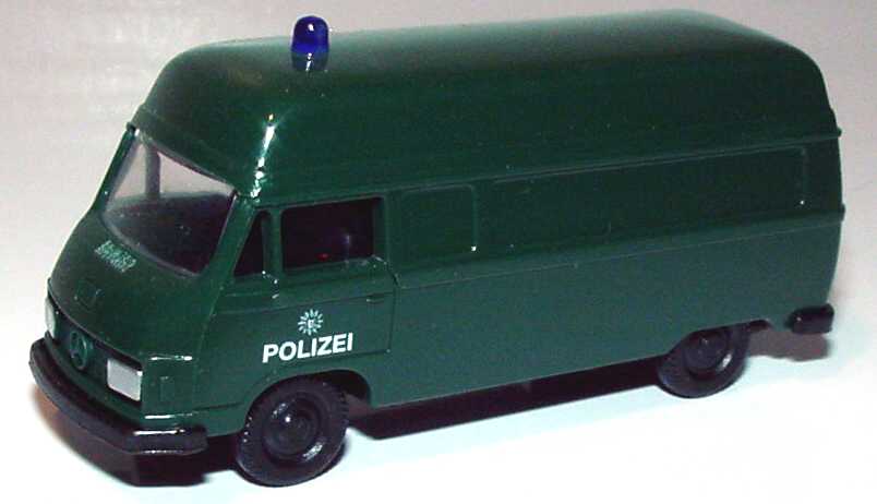 Foto 1:87 Mercedes-Benz L207 Kasten Hochdach Polizei dunkelgrün APS Collection