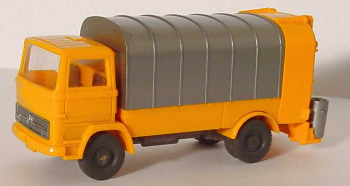 Foto 1:87 Mercedes-Benz LP 1317 2a KUKA Pressmüllwagen orange/grau Wiking 643/13