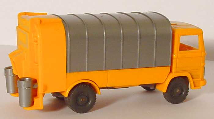 Foto 1:87 Mercedes-Benz LP 1317 2a KUKA Pressmüllwagen orange/grau Wiking 643/13