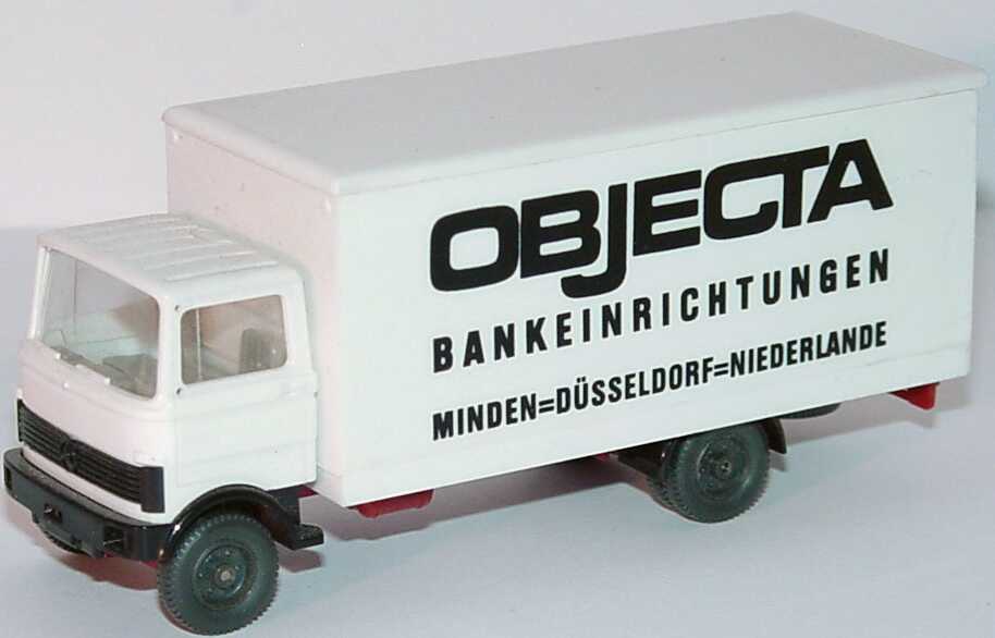 Foto 1:87 Mercedes-Benz LP 813 2a Ko-LKW Objecta Bankeinrichtungen Wiking 434