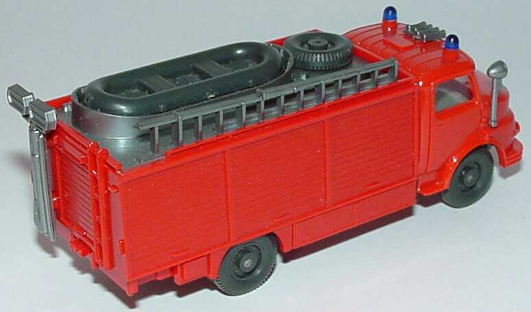 Foto 1:87 Mercedes-Benz L 1413 Rundhauber Rüstwagen Feuerwehr (Bodenprägung Wiking Germany) Wiking 629