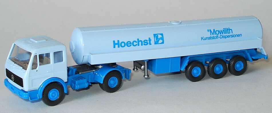 Foto 1:87 Mercedes-Benz NG 1632 S (L) Flüssiggastank-Szg 2/3 Hoechst - Mowilith Kunststoff-Dispersionen Wiking 825