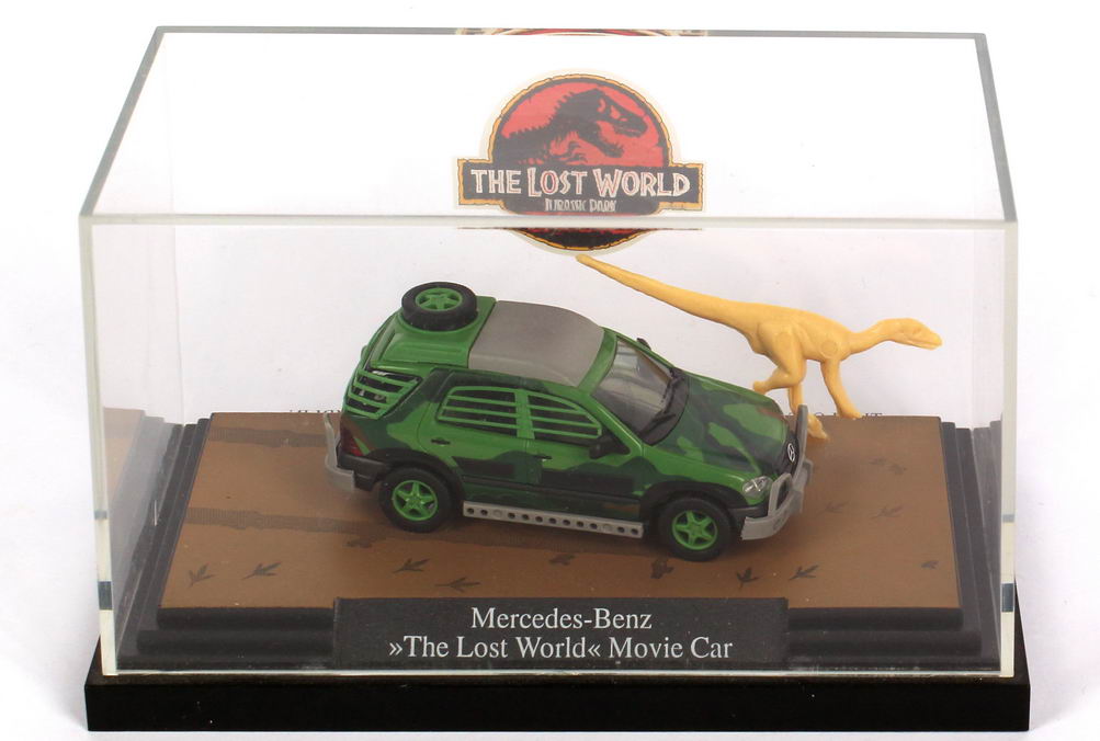 Foto 1:87 Mercedes-Benz M-Klasse The Lost World Movie Car mit Saurier Busch B66006016