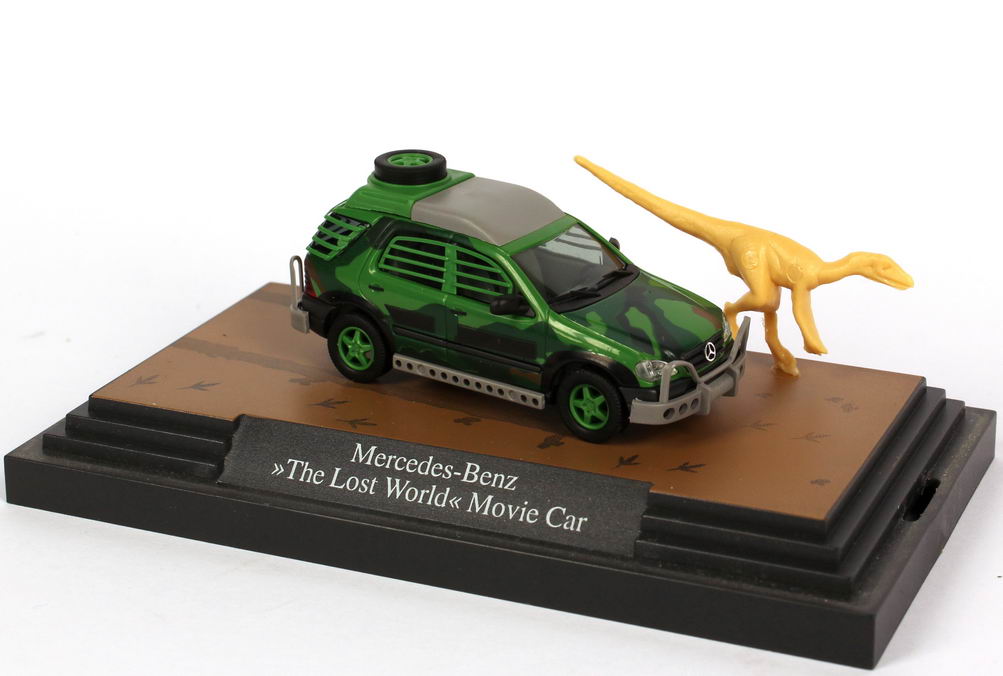 Foto 1:87 Mercedes-Benz M-Klasse The Lost World Movie Car mit Saurier Busch B66006016
