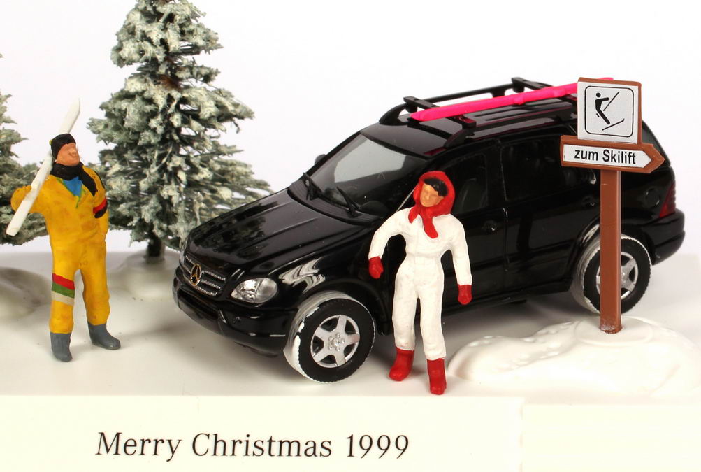 Foto 1:87 Mercedes-Benz ML 55 AMG Facelift (W163) schwarz Merry Christmas 1999 Werbemodell Busch B66961307