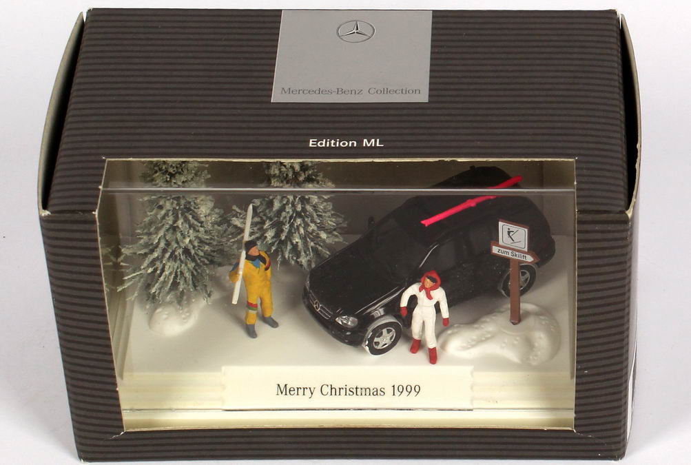 Foto 1:87 Mercedes-Benz ML 55 AMG Facelift (W163) schwarz Merry Christmas 1999 Werbemodell Busch B66961307