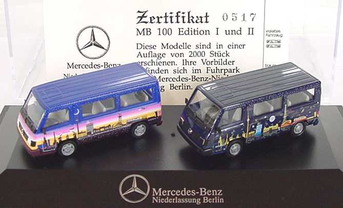 Foto 1:87 Mercedes-Benz Ndl. Berlin MB 100 (2x MB 100 Skyline Berlin) herpa