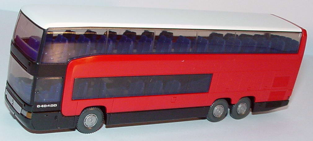 Foto 1:87 Mercedes-Benz O 404 DD rot/schwarz/weiß Wiking 71502