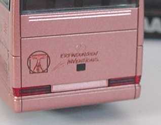 Foto 1:87 Mercedes-Benz O 404 RHD Erfindungen / Inventions, IAA ´98 Werbemodell Rietze B66000460