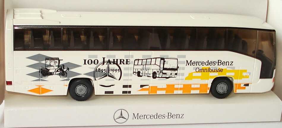 Foto 1:87 Mercedes-Benz O 404 RHD weiß 100 Jahre Mercedes-Benz Omnibusse Werbemodell Wiking B66000044