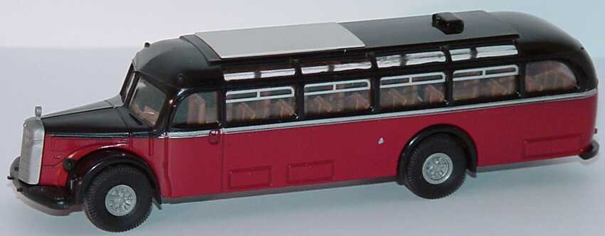 Foto 1:87 Mercedes-Benz O 5000 schwarz/weinrot Brekina 5130