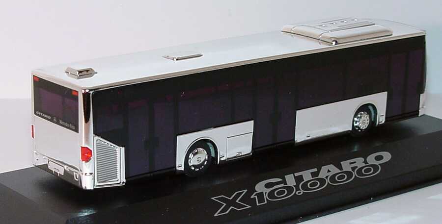 Foto 1:87 Mercedes-Benz O 530 Citaro 3türig verchromt Citaro X 10.000 Werbemodell Rietze B66000680