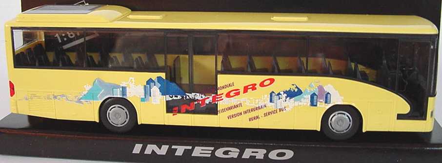 Foto 1:87 Mercedes-Benz O 550 Integro Integro Reisevariante hellgelb Werbemodell Rietze B66000293
