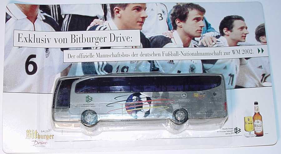 Foto 1:87 Mercedes-Benz O 580 Travego 2a  DFB 2002, Bitburger Drive Grell Werbemittel