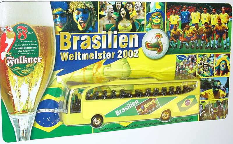 Foto 1:87 Mercedes-Benz O 580 Travego 2a  Falkner Brauerei - Brasilien - Weltmeister 2002 Gefra Werbung