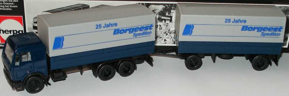 Foto 1:87 Mercedes-Benz PPHgz 3/2 25 Jahre Borgeest Spedition herpa