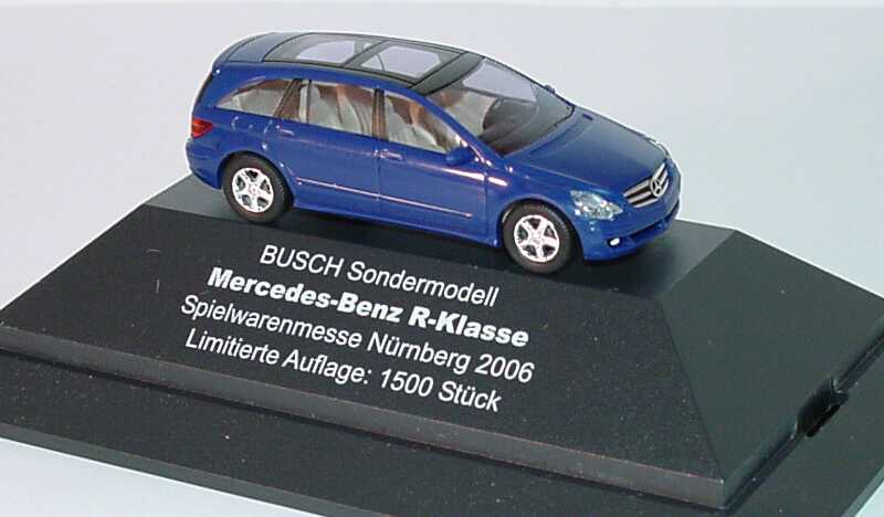 Foto 1:87 Mercedes-Benz R-Klasse (W251) 2005 blau Spielwarenmesse Nürnberg 2006, Auflage 1500 Stück Busch