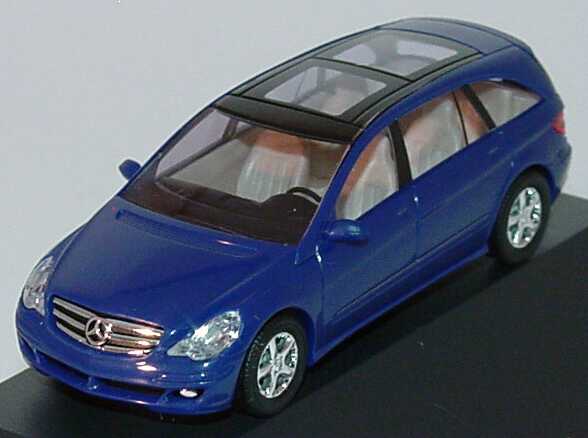 Foto 1:87 Mercedes-Benz R-Klasse (W251) 2005 blau Spielwarenmesse Nürnberg 2006, Auflage 1500 Stück Busch