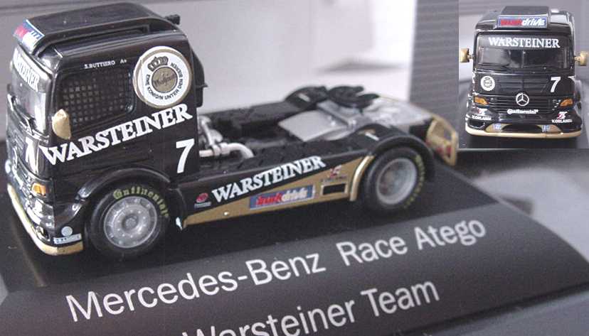 Foto 1:87 Mercedes-Benz Race Atego ETRC 1999 Warsteiner (schwarz) Nr.7, Stefano Buttiero Werbemodell MGM B66000368