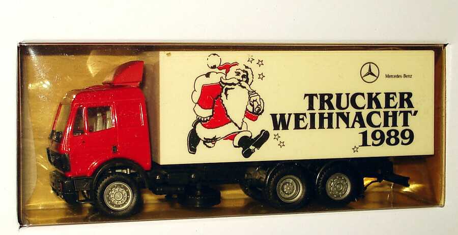 Foto 1:87 Mercedes-Benz SK 3a Ko-Lkw Trucker Weihnacht´ 1989 (mit MC) Werbemodell herpa