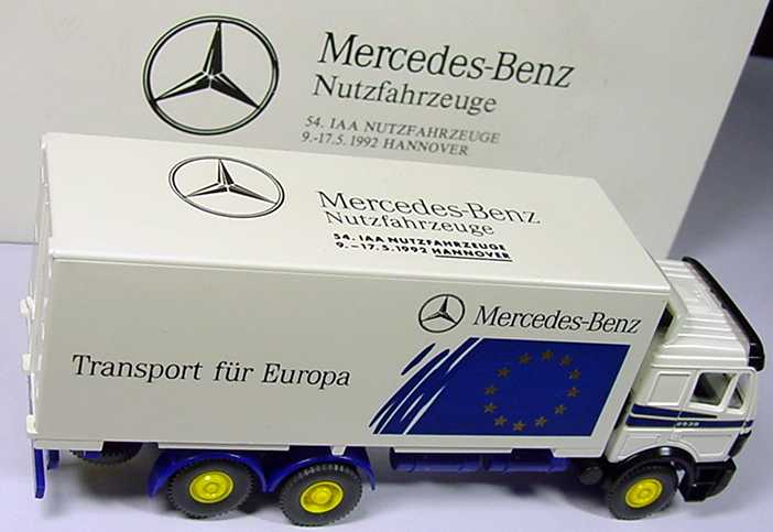 Foto 1:87 Mercedes-Benz SK 3a WKo Transport für Europa Werbemodell IAA 1992 Wiking 57351