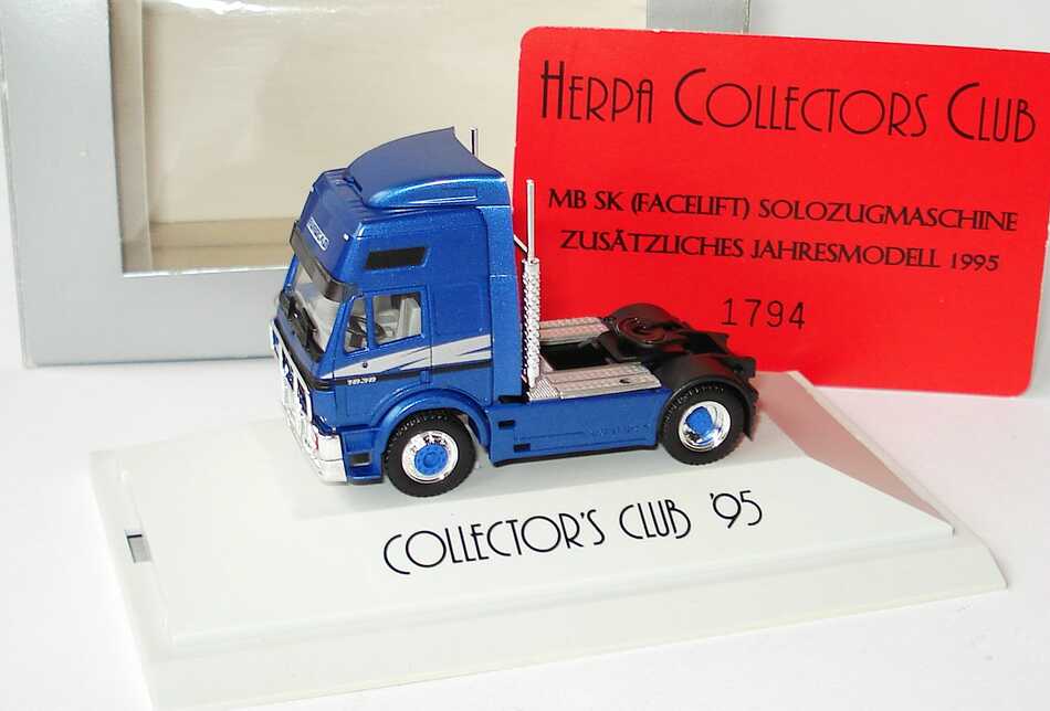 Foto 1:87 Mercedes-Benz SK ´94 Eurocab Fv Cv 2A Szgm blau-met. Collector´s Club ´95 herpa 195591