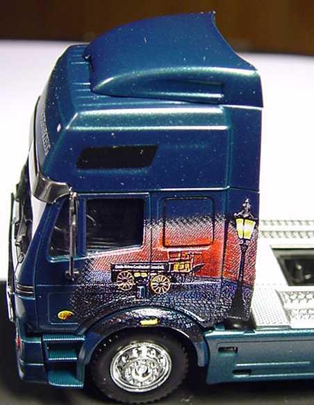 Foto 1:87 Mercedes-Benz SK ´94 Eurocab Fv Cv 2a Szgm grün-met. 100 Jahre Nutzfahrzeug Werbemodell(oV)(Mängel) herpa B66000072