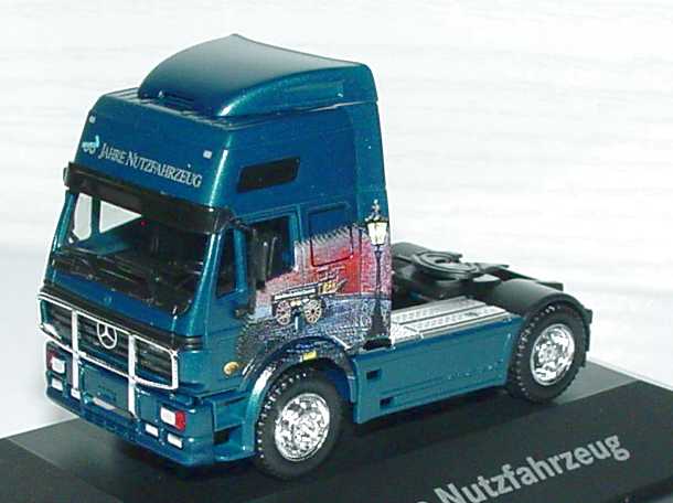Foto 1:87 Mercedes-Benz SK ´94 Eurocab Fv Cv 2a Szgm grün-met. 100 Jahre Nutzfahrzeug Werbemodell herpa B66000072
