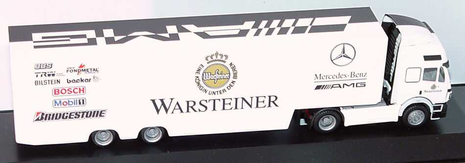 Foto 1:87 Mercedes-Benz SK ´94 Eurocab Fv Cv RenntransportSzg 2/2 ITC 1996 AMG, Warsteiner Werbemodell herpa