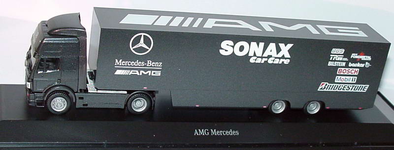 Foto 1:87 Mercedes-Benz SK ´94 Eurocab Fv Cv RenntransportSzg Cv 2/2 AMG, Sonax Car Care Werbemodell herpa B66005910