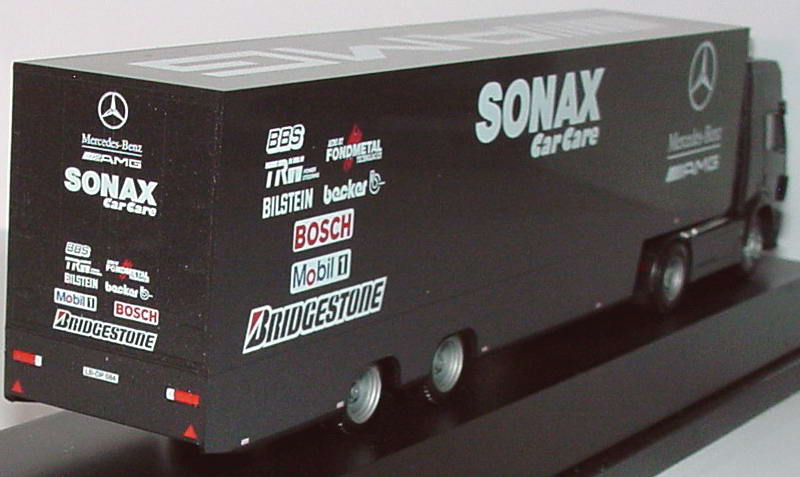 Foto 1:87 Mercedes-Benz SK ´94 Eurocab Fv Cv RenntransportSzg Cv 2/2 AMG, Sonax Car Care Werbemodell herpa B66005910