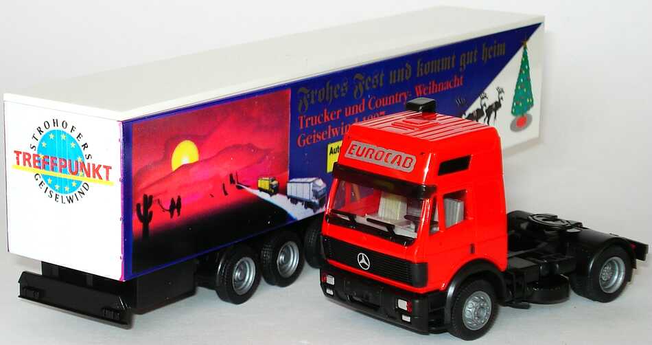 Foto 1:87 Mercedes-Benz SK Eurocab KoSzg 2/3 Autohof Strohofer Geiselwind, Trucker und Country-Weihnacht Geiselwind 1997 Albedo