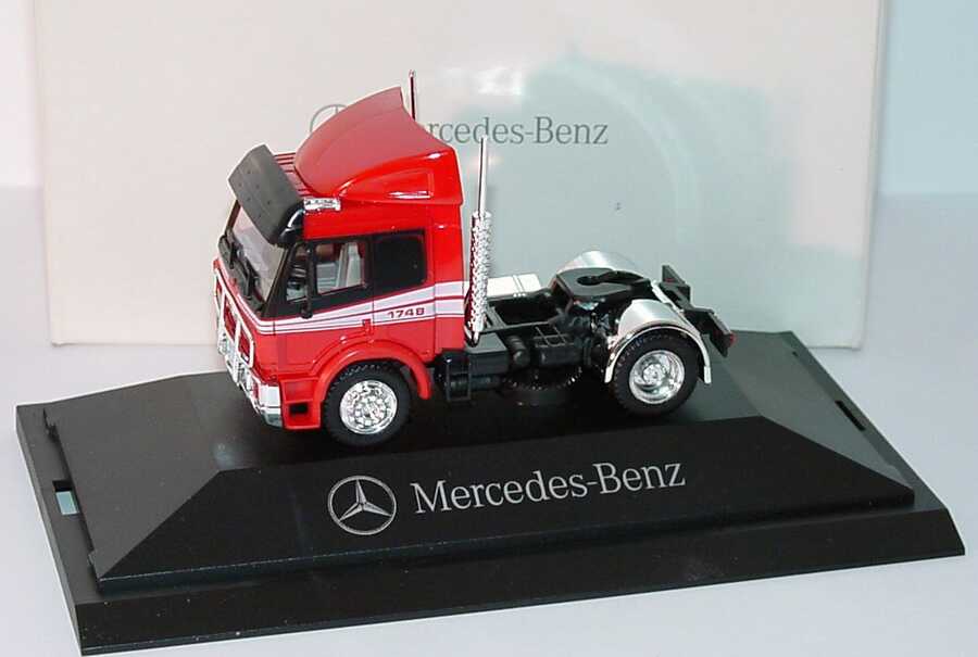Foto 1:87 Mercedes-Benz SK Fv 2a Szgm rot/schwarz Unser Einsatz für Ihren Erfolg Werbemodell herpa