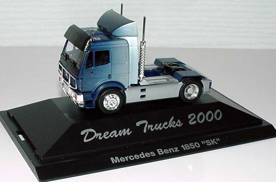 Foto 1:87 Mercedes-Benz SK Fv Cv 2a Szgm Verlaufslackierung blaumet./silber-met. Dream Trucks 2000 herpa