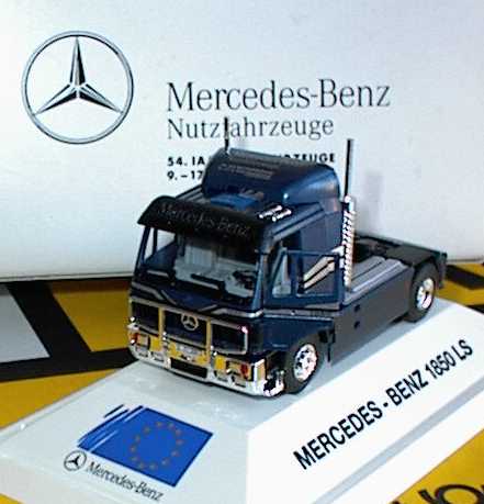 Foto 1:87 Mercedes-Benz SK Fv Cv 2a Szgm blau-met. (MB 1850 LS, IAA ´92) Werbemodell B&S Automodelle