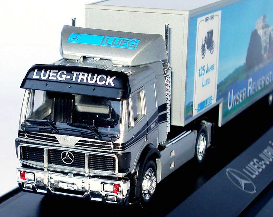 Foto 1:87 Mercedes-Benz SK 88 Fv Cv JuKoSzg 2/3 Unser Revier ist das Ruhrgebiet, Jubiläums-Truck 125 Jahre Autohaus Lueg herpa