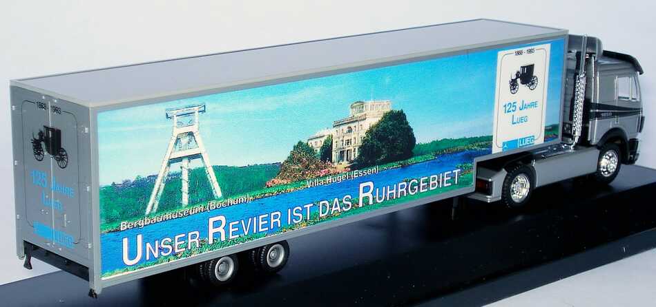 Foto 1:87 Mercedes-Benz SK 88 Fv Cv JuKoSzg 2/3 Unser Revier ist das Ruhrgebiet, Jubiläums-Truck 125 Jahre Autohaus Lueg herpa
