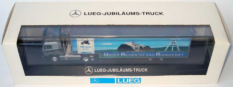 Foto 1:87 Mercedes-Benz SK 88 Fv Cv JuKoSzg 2/3 Unser Revier ist das Ruhrgebiet, Jubiläums-Truck 125 Jahre Autohaus Lueg herpa