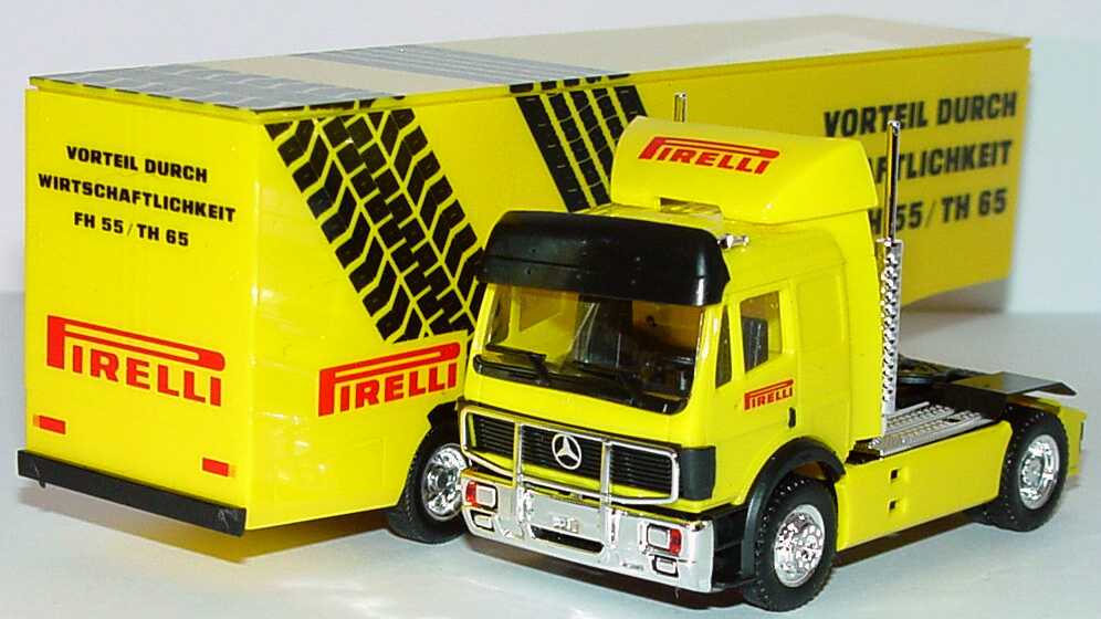 Foto 1:87 Mercedes-Benz SK Fv Cv KoSzg Cv 2/3 Pirelli - Vorteil durch Wirtschaftlichkeit FH 55 / TH 65 herpa